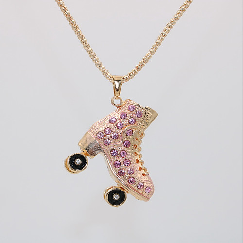 

Women's Pendant Necklace Statement Necklace Classic Shoe Unique Design Fashion Modern Trendy Gold Plated Chrome Rose Gold Plated Rose Gold Pink White 70 cm Necklace Jewelry 1pc For Carnival