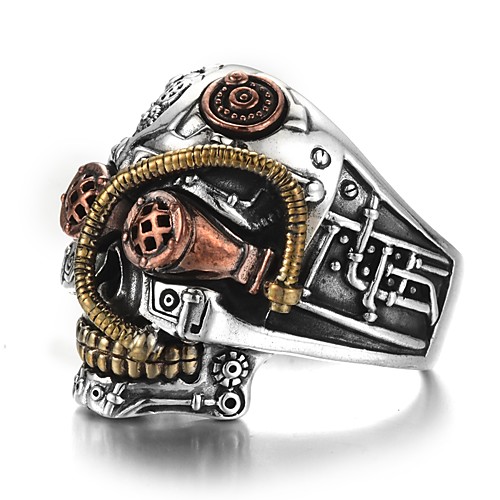 

Ring Silver Alloy Skull Calaveras Punk 1pc 8 9 10 11 12 / Men's