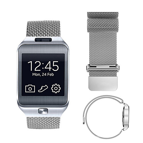 

Ремешок для часов для Gear 2 R380 / Gear 2 Neo R381 / Gear Live Samsung Galaxy Спортивный ремешок / Миланский ремешок Нержавеющая сталь Повязка на запястье