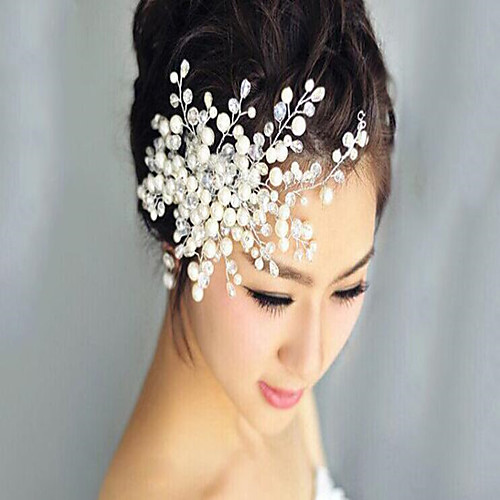 

Beads Hair Combs with Pearl / Flower 1 Piece Wedding / Party / Evening Headpiece