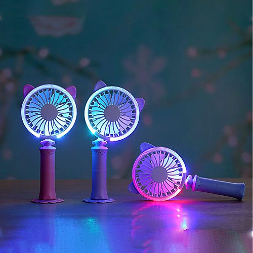 

Mini Handheld Fan Portable Travel Fan With Night Light USB Powered for Office and Indoor 5V