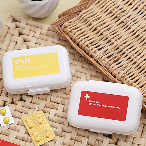 

Travel Medicine Box / Case Plastic Portable / Durable Solid Colored