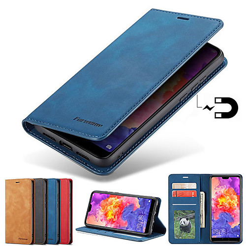 

Case For Samsung Galaxy S9 / S9 Plus / S8 Plus Card Holder / with Stand / Magnetic Full Body Cases Solid Colored Hard PU Leather