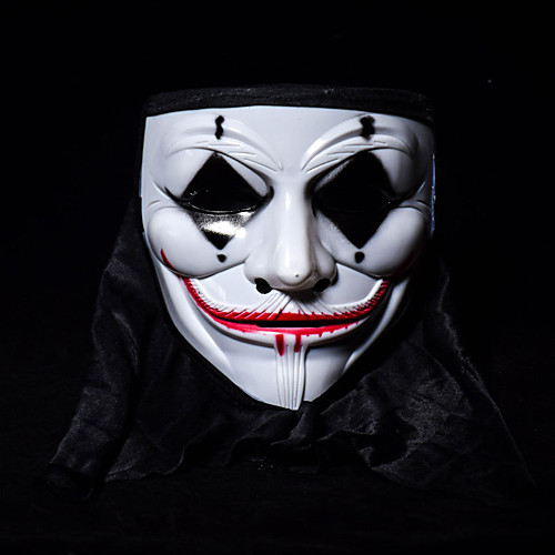 

Cosplay Costume Mask Halloween Mask Inspired by V for Vendetta Clown Scary Movie Black Red Cosplay Halloween Halloween Carnival Masquerade Adults' Men's Women's