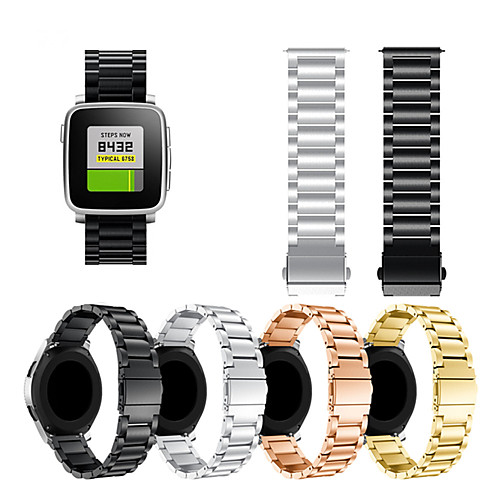 

Ремешок для часов для Pebble Time / Pebble Time Steel Pebble Спортивный ремешок / Классическая застежка Металл / Нержавеющая сталь Повязка на запястье