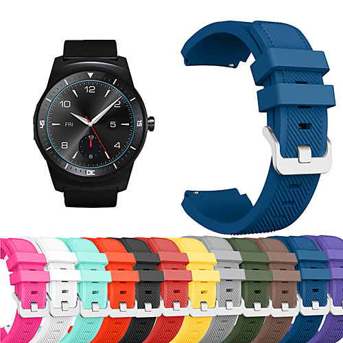 

Smart Watch Band for LG 1 pcs Sport Band Silicone Replacement Wrist Strap for LG G Watch W100 LG G Watch R W110 LG Watch Urbane W150 22mm