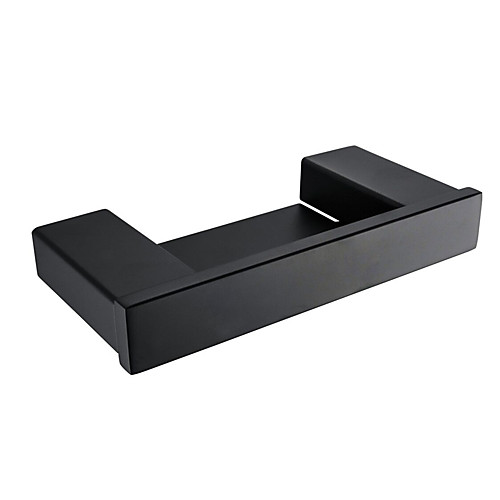 

Multifunction Soap Dishes & Holders Contemporary Stainless Steel Rectangle Bath Shelf Wall Mounted Matte Black 1pc