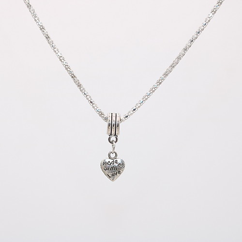 

Women's Pendant Necklace Necklace Classic Heart Dainty Unique Design Fashion Modern Silver Plated Chrome Silver 42 cm Necklace Jewelry 1pc For Daily Carnival Holiday Club Festival / Charm Necklace