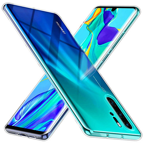 

Кейс для Назначение Huawei Huawei P30 / Huawei P30 Pro Прозрачный Кейс на заднюю панель Однотонный Мягкий ТПУ для Huawei P20 / Huawei P20 Pro / Huawei P20 lite
