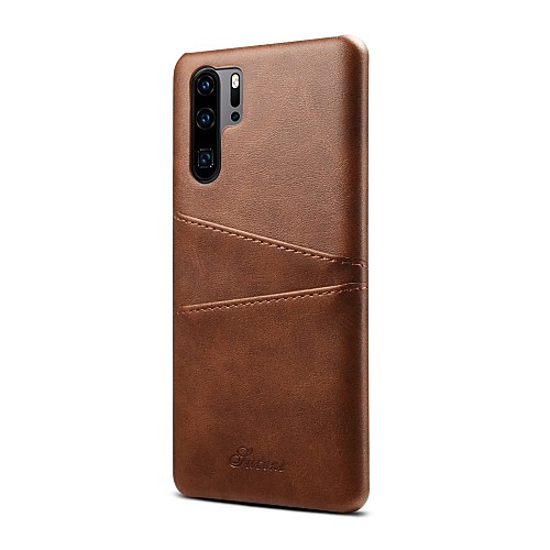 

Кейс для Назначение Huawei Huawei P30 / Huawei P30 Pro Бумажник для карт / Защита от удара Кейс на заднюю панель Однотонный Твердый Кожа PU для Huawei P20 / Huawei P20 Pro / Huawei P30