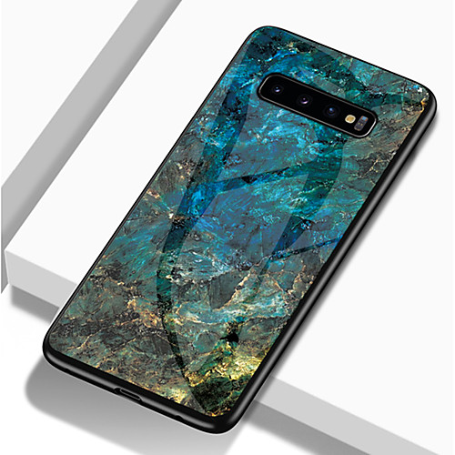 

Phone Case For Samsung Galaxy Back Cover S9 S9 Plus S8 Plus S8 S7 edge S7 S10 S10 Galaxy S10 E Shockproof Pattern Marble Hard TPU Tempered Glass