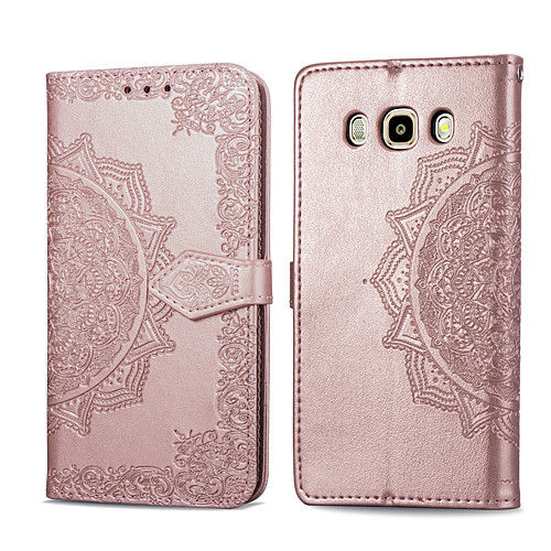 

Case For Samsung Galaxy J5(2016) Card Holder / Flip Full Body Cases Solid Colored Hard PU Leather for J5 (2016)