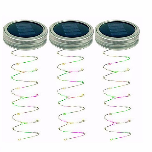 

Outdoor Solar String Light LED Solar Garden Light 3pcs 2m Solar LED String light Outdoor String Lights Mason Jar Lid Insert Fairy Light 20LEDs christmas lights outdoor wedding decor