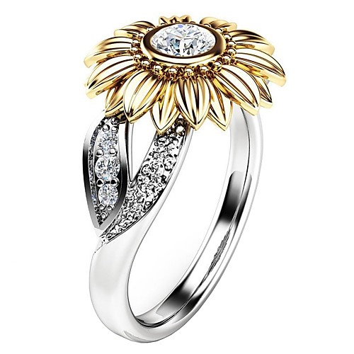 

Women's Ring 1pc Gold Alloy Gift Daily Jewelry Sunflower