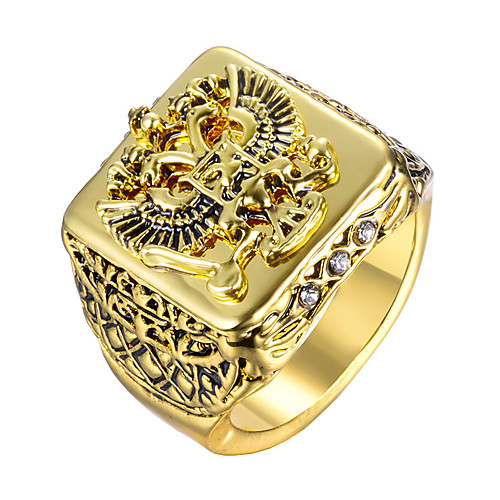 

Men Band Ring Sculpture Silver Gold Alloy family crest Punk Russian 1pc 7 8 9 10 11 / Men's
