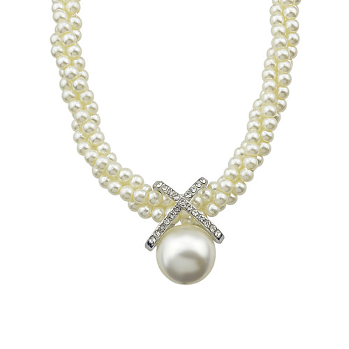

Women's Pearl Necklace Beaded Fashion Sweet Imitation Pearl Acrylic Chrome White 42.5 cm Necklace Jewelry 1pc For Daily Work Festival