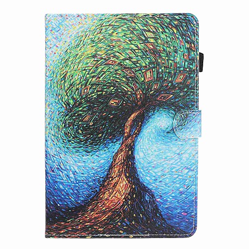 

Case For Huawei Huawei Mediapad T5 10 Card Holder / Shockproof / Flip Full Body Cases Tree Hard PU Leather