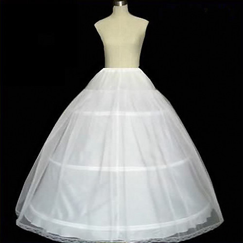 

Bride Classic Lolita 1950s Vacation Dress Dress Petticoat Hoop Skirt Crinoline Prom Dress Women's Girls' Cotton Costume White / Ivory Vintage Cosplay Party Performance Maxi Princess
