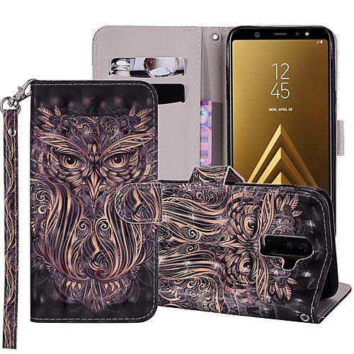 

Кейс для Назначение SSamsung Galaxy А7 (2018) / A6 (2018) Кошелек / Бумажник для карт / со стендом Чехол Животное Твердый Кожа PU для A5(2018) / A6 (2018) / A6 (2018)