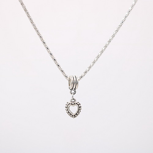 

Women's Pendant Necklace Necklace Classic Heart Dainty Unique Design Fashion Modern Silver Plated Chrome Silver 42 cm Necklace Jewelry 1pc For Street Daily Graduation Work Festival / Charm Necklace