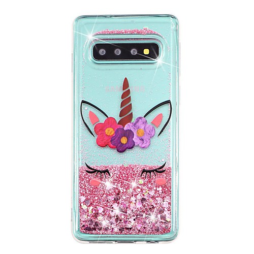 

Case For Samsung Galaxy S9 / S9 Plus / S8 Plus Shockproof / Flowing Liquid / Transparent Back Cover Glitter Shine Soft TPU