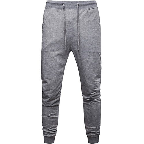 

Men's Sporty wfh Sweatpants Pants - Solid Colored Black Gray XL XXL XXXL