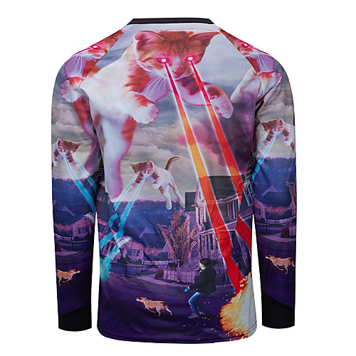 

Men's Short Sleeve Cycling Jersey Downhill Jersey Dirt Bike Jersey Summer Violet Floral Botanical Bike Jersey Top Mountain Bike MTB Road Bike Cycling Quick Dry Breathable Back Pocket Sports Clothing