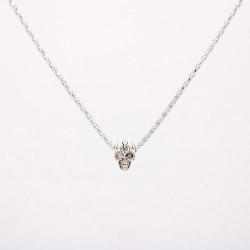 

Women's Men's Pendant Necklace Necklace Classic Mini Dainty Unique Design Fashion Punk Silver Plated Chrome Silver 42 cm Necklace Jewelry 1pc For Street Daily Carnival Holiday Festival