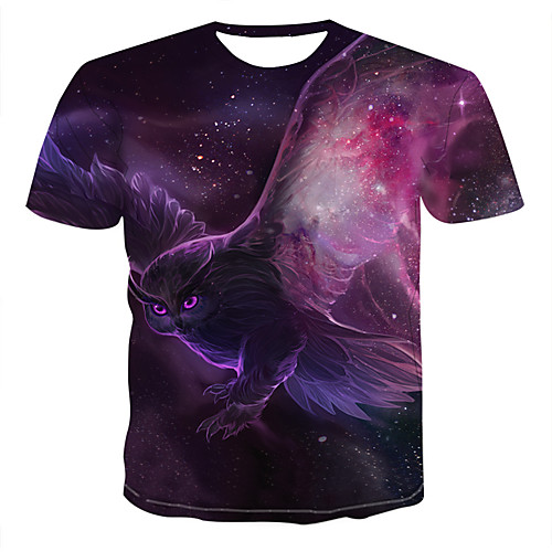 

Men's T shirt 3D Animal Print Tops Lavender