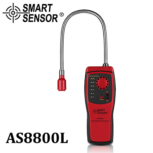 

SMART SENSOR AS8800L Combustible Gas Detector Flammable Natural Gas Leakage Tester Tool Methane Gas Leak Detector Analyzer