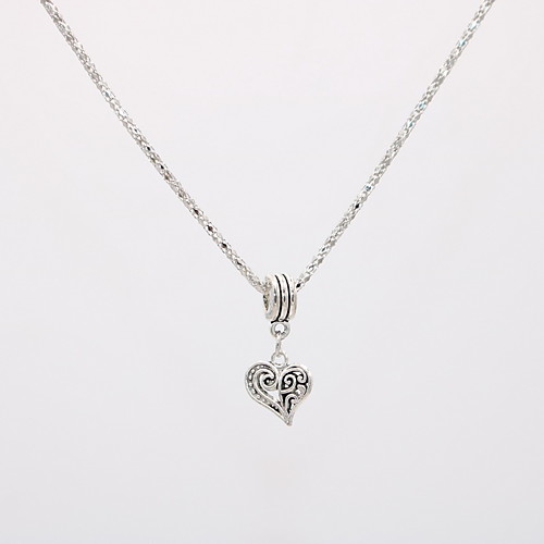 

Women's Pendant Necklace Necklace Classic Heart Hollow Heart Dainty Unique Design Fashion Modern Silver Plated Chrome Silver 42 cm Necklace Jewelry 1pc For Street Carnival Holiday Graduation Festival