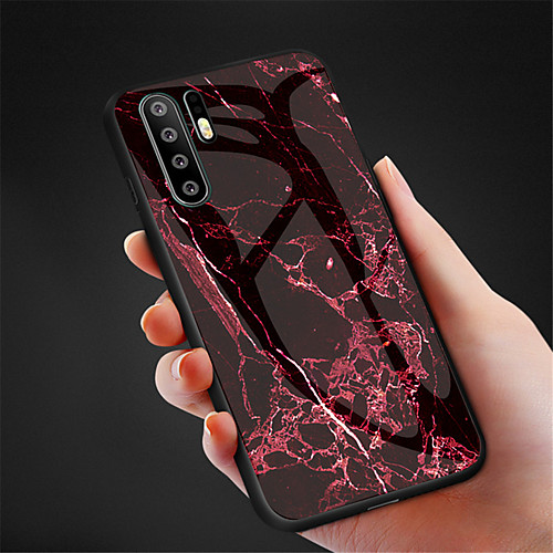 

Phone Case For Huawei Back Cover Huawei P20 Huawei P20 Pro Huawei P20 lite Huawei P30 Huawei P30 Pro Huawei P30 Lite Shockproof Pattern Marble Hard TPU Tempered Glass