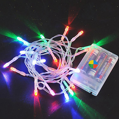 

3m String Lights 20 LEDs 8pcs Warm White RGB White Creative Party Batteries Powered