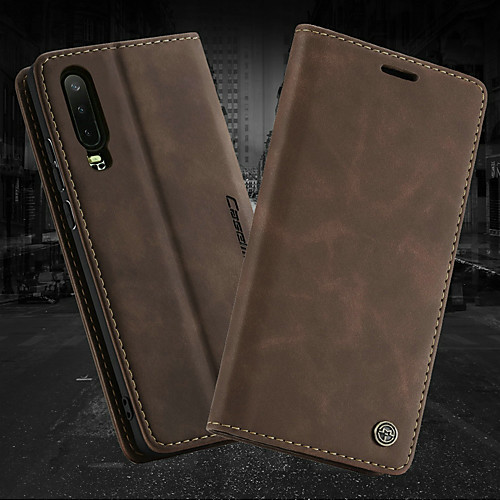 

Caseme Case For Huawei Huawei P30 / Huawei P30 Pro / Huawei P30 Lite Wallet / Card Holder / with Stand Full Body Cases Solid Colored Hard PU Leather