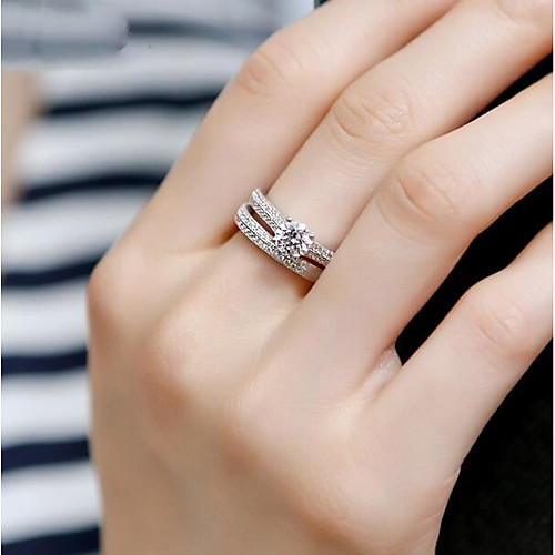 

Band Ring Classic Rose Gold Gold Silver Brass Gemstone & Crystal Rhinestone Precious Feather Stylish Simple 2pcs 7 8 / Women's / Ring Set / Platinum Plated / Gold Plated / Rose Gold Plated