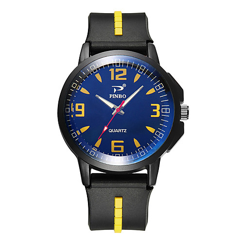 

Men's Sport Watch Quartz Silicone Black 30 m Cute Creative Luminous Analog Classic Casual - Orange red Red Blue Two Years Battery Life