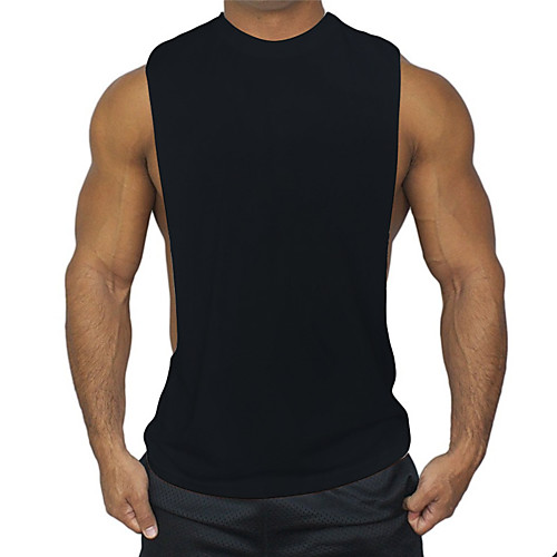 

Men's Sleeveless Workout Tank Top Running Tank Top Running Singlet Tank Top Winter Quick Dry Breathable Soft Fitness Gym Workout Running Sportswear Solid Colored White Black Red Dark Blue Gray