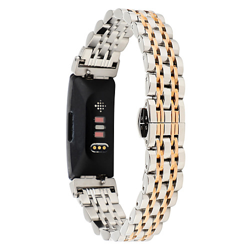

Watch Band for Fitbit Inspire HR / Fitbit Inspire Fitbit Butterfly Buckle Metal / Stainless Steel Wrist Strap