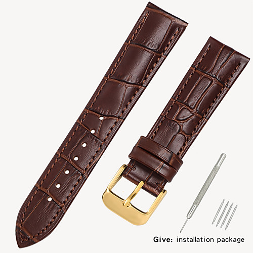 

Leather strap men's leather watch with bracelet accessories ladies substitute dw Tissang Longines Cassi Europe and the United States King 14/16/18/19mm