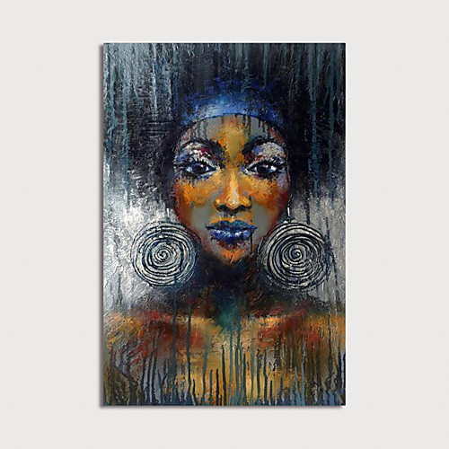 

Oil Painting Hand Painted Vertical Abstract People Modern Stretched Canvas