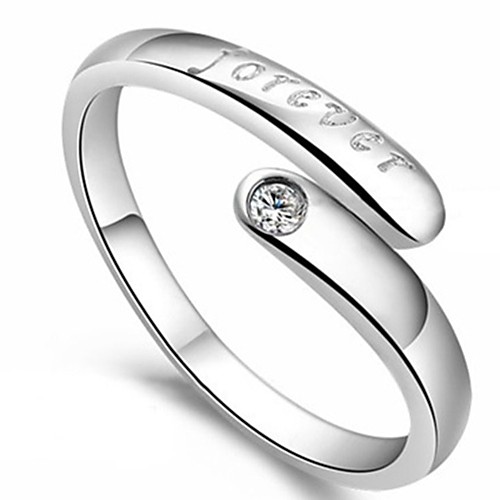 

Open Ring Silver Copper Rhinestone Letter Stylish Simple 1pc / Women's