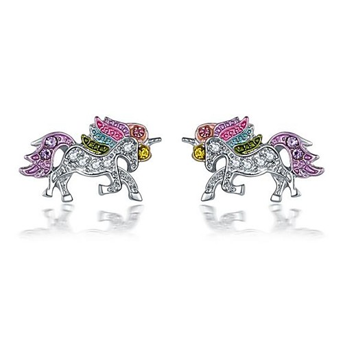 

Women's Stud Earrings Horse Simple Earrings Jewelry Silver For Daily 1 Pair