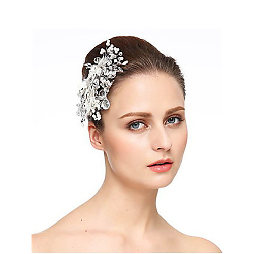 

Imitation Pearl / Rhinestone / Fabrics Headdress with Rhinestone / Imitation Pearl 1 Piece Wedding Headpiece