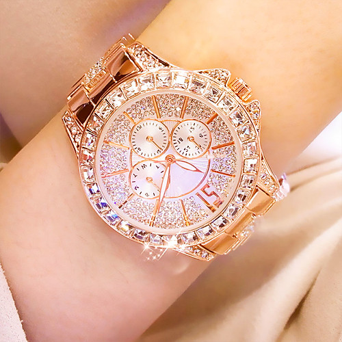 

Women's Quartz Watches Classic Fashion Silver Gold Rose Gold Stainless Steel Chinese Quartz Rose Gold Gold Silver Water Resistant / Waterproof Casual Watch Cool 30 m 1 pc Analog One Year Battery Life
