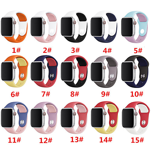 

Sport Band Compatible with Apple Watch Band 38mm 40mm 42mm 44mm Soft Silicone Replacement Band Compatible for i Watch Apple Watch Series 4 3 2 1