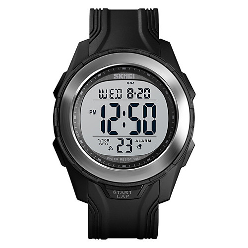 

SKMEI Men's Digital Watch Digital Rubber Black 30 m Water Resistant / Waterproof Calendar / date / day Stopwatch Digital Casual Fashion - Gray Black / White Black / Silver / Stainless Steel