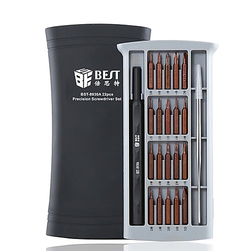 

BEST 22 in 1 Screwdriver Set Precision Magnetic Screwdriver Bits for iPhone Samsung xiaomi Phone Tablet Watch Repair Tools Kit