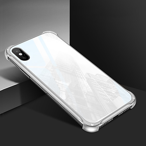 

Case For Apple iPhone XS / iPhone XR / iPhone XS Max Mirror Back Cover Solid Colored Hard Tempered Glass