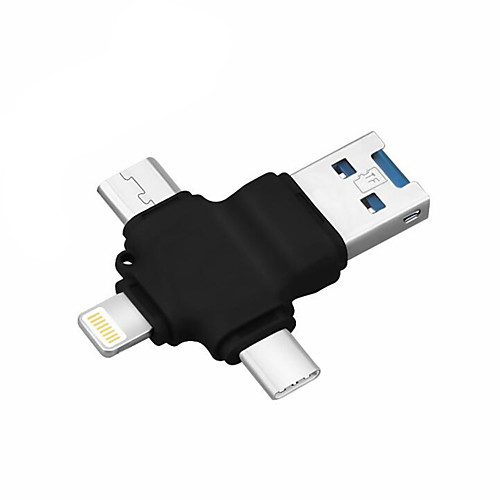 

LITBest For Apple/Android/Type-C 4 In1 Multifunctional TF/SD Card OTG Phone Card Reader