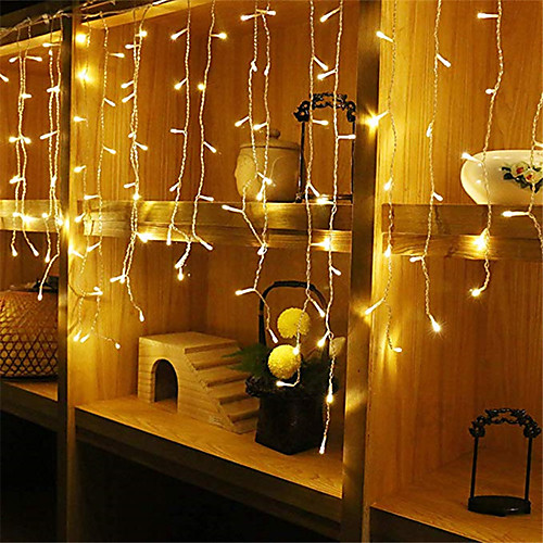 

4m0.6m Light Sets String Lights Outdoor String Lights 96 LEDs 1pc Warm White White Blue Waterproof Party Decorative 220-240 V 110-120 V